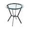 Armen Living Naomi and Chelsea 3-Piece Counter Height Dining Set in Black Metal and Gray Faux Leather SETNMCHGRBL3 - alternate 9